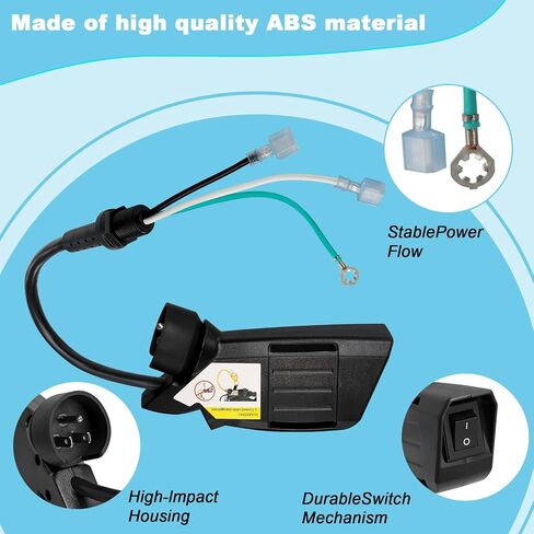 836225 Switch Box Full Assembly for ProTeam Super Coach Pro 10&Pro 6 Vacuum | For ProTeam Super Coach Pro 6,Super Coach Pro 10 Backpack Vacuum,Replace Part Vacuum Cleaner Switch Box&Power Cord Assembly in Kuwait