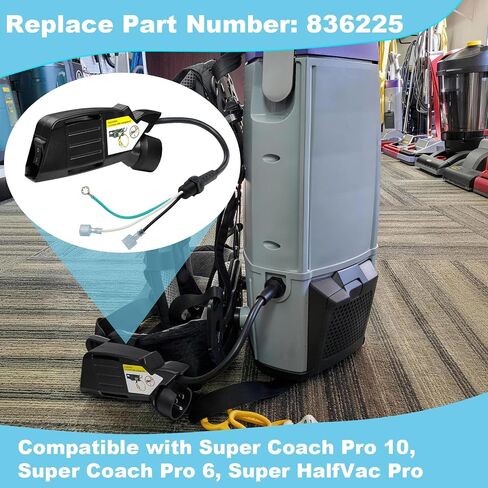 836225 Switch Box Full Assembly for ProTeam Super Coach Pro 10&Pro 6 Vacuum | For ProTeam Super Coach Pro 6,Super Coach Pro 10 Backpack Vacuum,Replace Part Vacuum Cleaner Switch Box&Power Cord Assembly in Kuwait