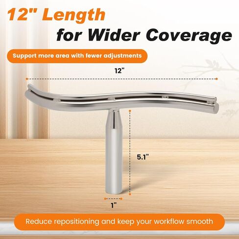 Wood Lathe Tool Rest 12 Inch, 1" Post Curved Tool Rest for Wood Turning, Heavy Duty Lathe Support with Hardened Steel Top for Bowl Turning, Smooth Continuous Cutting & Stability in Kuwait