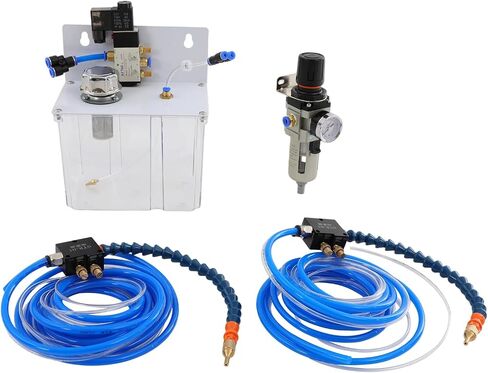 Mist Coolant Lubrication Spray System for Milling Machine, Metal Cutting Engraving Cooling Sprayer Machine Coolant Mister CNC Lubrication Spray Pump for 8Mm Air Pipe CNC Lathe Milling Drill in Kuwait