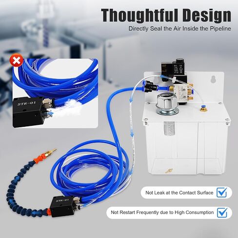 Mist Coolant Lubrication Spray System for Milling Machine, Metal Cutting Engraving Cooling Sprayer Machine Coolant Mister CNC Lubrication Spray Pump for 8Mm Air Pipe CNC Lathe Milling Drill in Kuwait