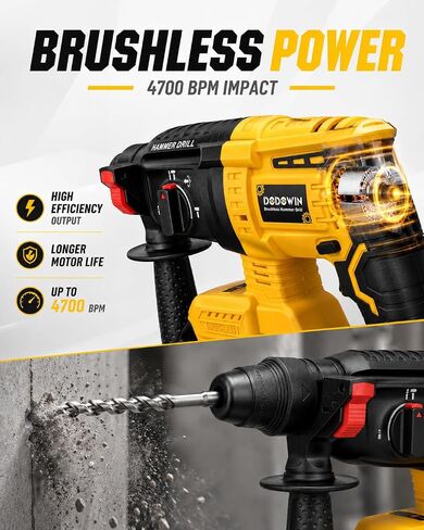 DODOWIN Cordless Rotary Hammer Drill, Electric Hammer Drill (HD1) in Kuwait