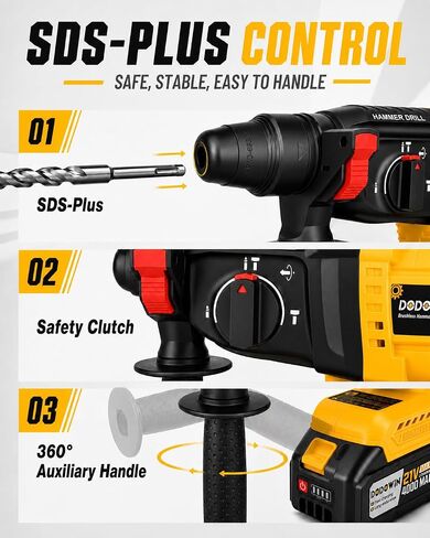 DODOWIN Cordless Rotary Hammer Drill, Electric Hammer Drill (HD1) in Kuwait