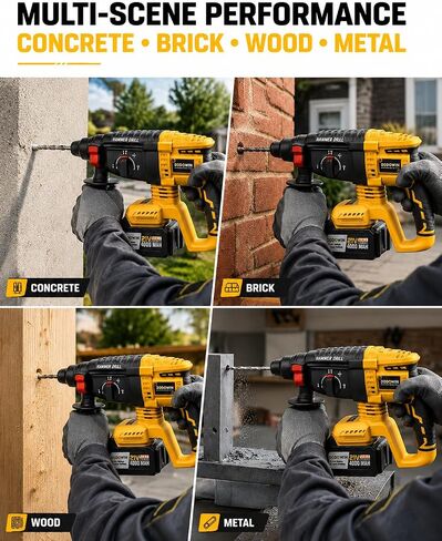 DODOWIN Cordless Rotary Hammer Drill, Electric Hammer Drill (HD1) in Kuwait