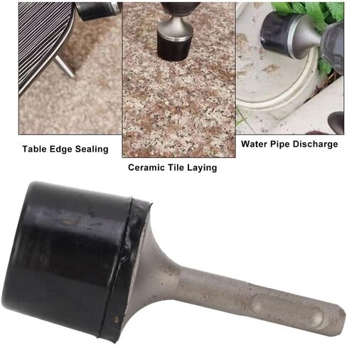 Rubber Power Hammer with 40CR Round Shank - Vibrator Drill Hammer Attachment for Table Edge Sealing and Tile Laying,Electric Hammer Vibrator in Kuwait