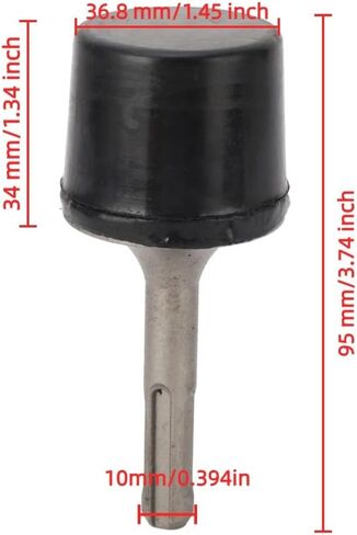 Rubber Power Hammer with 40CR Round Shank - Vibrator Drill Hammer Attachment for Table Edge Sealing and Tile Laying,Electric Hammer Vibrator in Kuwait