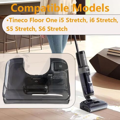 Clean Water Tank Replacement Parts Compatible with Tineco Floor One i5 Stretch, i6 Stretch, S5 Stretch, S6 Stretch Wet Dry Vacuum Cleaner, Water Tank Accessories in Kuwait