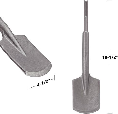 Berserker 1-9/16" SDS-Max Heavy Duty Rotary Hammer Drill with SDS Max Clay Spade, 4-1/2" x 18-1/2" Steel Shovel Bit in Kuwait
