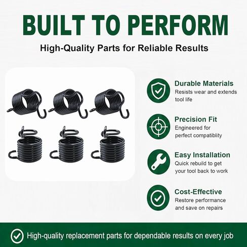 Air Hammer Retainer Springs, 6-Piece Pneumatic Chisel & Shovel Replacement Fittings, Cr-Mo Alloy Steel Pneumatic Accessories for Air Hammer Tools in Kuwait
