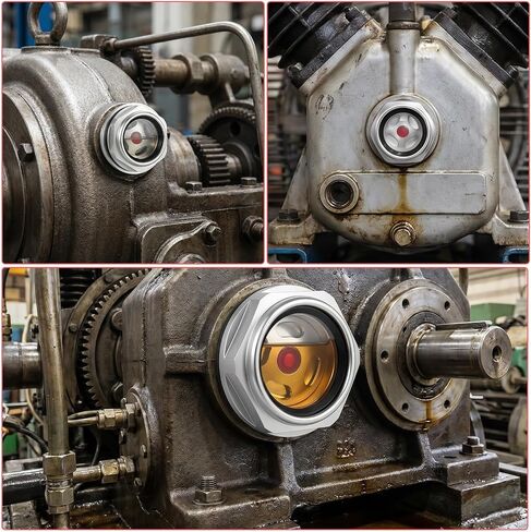 5 Pack Oil Sight Glass 1/4 1/2 3/4 3/8 1''Male Threaded Aluminum Alloy Sight Glass Oil Indicator Window Oil-Liquid Level Gauge Sights Tool for Replacement Air Compressor Fittings | Aluminum Alloy Sight Glass, Oil Indicator Window, Oil Liquid Level Gauge,  in Kuwait