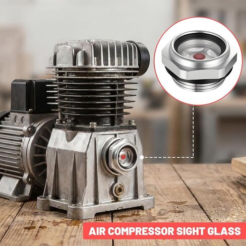 5 Pack Oil Sight Glass 1/4 1/2 3/4 3/8 1''Male Threaded Aluminum Alloy Sight Glass Oil Indicator Window Oil-Liquid Level Gauge Sights Tool for Replacement Air Compressor Fittings | Aluminum Alloy Sight Glass, Oil Indicator Window, Oil Liquid Level Gauge,  in Kuwait