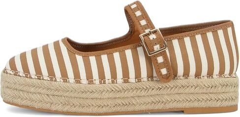 Mary Jane Woven Espadrilles for Women Round Toe Ballerina Shoes Canvas Summer Flats in Kuwait