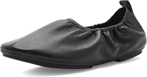 FitFlop Women's DELICATO Poise Leather Ballerinas - Casual Ballet Flats | Lightweight Cushioning, Natural Arch Support, Slip-Resistant Outsole in Kuwait