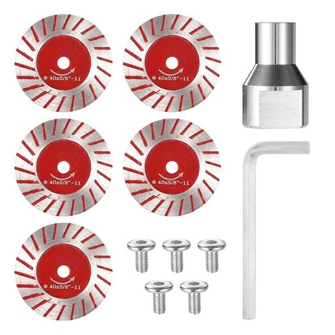 12pcs 1.57" Mini Diamond Saw Blades Set for Angle Grinder, Small Cutting Disc Cortar Ceramica Cutter Screws Hex Wrench & Reusable Removable Flange for Granite Stone Concrete Glass Tools in Kuwait