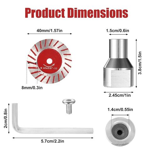 12pcs 1.57" Mini Diamond Saw Blades Set for Angle Grinder, Small Cutting Disc Cortar Ceramica Cutter Screws Hex Wrench & Reusable Removable Flange for Granite Stone Concrete Glass Tools in Kuwait