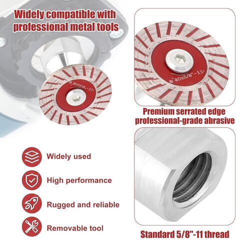 12pcs 1.57" Mini Diamond Saw Blades Set for Angle Grinder, Small Cutting Disc Cortar Ceramica Cutter Screws Hex Wrench & Reusable Removable Flange for Granite Stone Concrete Glass Tools in Kuwait