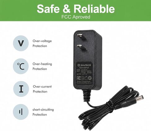 12V 2A Power Supply AC Adapter, AC 100-240V to DC 12 Volt Transformers, 2.1mm X 5.5mm Wall Plug (12 Volt - 2amp - 2pack) in Saudi Arabia