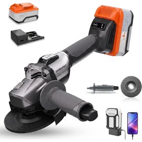 5" Angle Grinder Cordless Tool Fit Dewalt 20V Battery(Tool Only No Battery) | Power Electric Cut Off Tool, 10,000 RPM Brushless Motor, Variable Speed, Non-Slip Handle, for Cutting, Griding, Polishing in Saudi Arabia