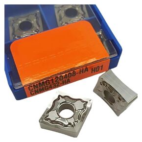 Indexable Lathe Carbide Insert 10PCS CNMG120408 CNMG120404 CNMG120402-HA H01 External Turning Tool Cutting Hard Alloy Aluminum(CNMG120402-HA H01) in Kuwait