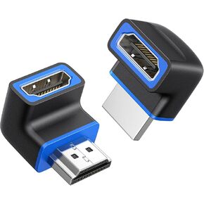 كيبل ماترز محولات HDMI 2.1 بزاوية قائمة 8K@60Hz مع HDR (محول زاوية قائمة 8K HDMI / محول HDMI 90 درجة 4K @240Hz / محول HDMI 270 درجة و90 درجة) باللون الاسود in Kuwait