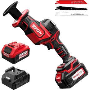 Brushless Cordless Reciprocating Saw,Handheld chainsaw,With 6 saw blades | 3100 RPM - Effortlessly Cuts Wood, Metal, PVC Pipes & More, Perfect for Home Repair, Gardening & Renovation Plumbing in Kuwait