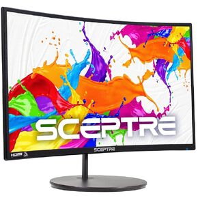 Sceptre Curved 24" FHD 1080p Gaming Monitor 75Hz HDMIx2 VGA 98% sRGB R1500 Build-in Speakers, Machine Black 2022 (C249W-1920RN Series) in Saudi Arabia