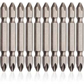 S2 Steel Screwdriver Bits, PH2 Phillips and Slotted Flat Head, Double-Ended 65mm,110mm – High-Strength, Wear-Resistant, Magnetic Tips for Precision Fastening and Versatile Use (110mm (Pack 2)) in Kuwait
