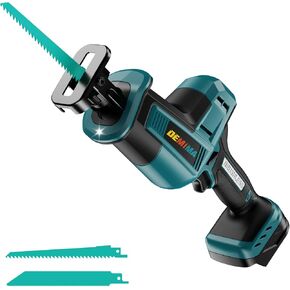 Cordless Brushless Reciprocating Saw for De-walt 20V Battery (Tool only) | 0–3500 SPM Variable Speed, Tool-Free Blade Change, LED Work Light, 60° Adjustable metal frame, 2 Blades for Wood/Metal/PVC in Saudi Arabia