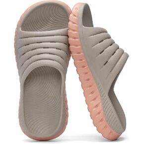 Women Recovery Slides Sandals Arch Support Summer Sports Walking | Water-Resistant Open Toe Slip on Shoes EVA Non-Slip Outsole for Beach Gardening Casual Wear in Kuwait