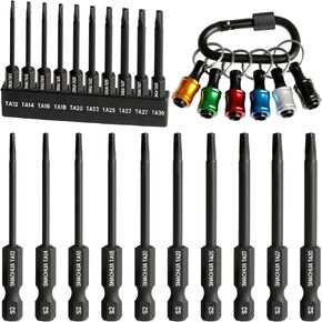 SQ2 Square Drive Bit, 6" Long Screwdriver Bits for Pocket Hole Jig System, for Narrow Area and Woodworking, Magnetic Tip 1/4 Inch #2 Square Head Screwdriver for Impact Driver, 5Pcs, S2 Steel in Kuwait