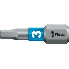 Wera 05056683001 840/1 Btz Hex-Plus Sw 3.0 X 25 Mm Bits For Hex Socket Screws in Kuwait
