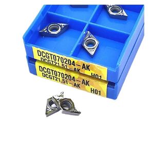 High Toughness Turning Blade Machine Accessories 10PCS DCGT070202 DCGT070204 DCGT070208 DCGT11T302 DCGT11T304 DCGT11T308 AK H01 Hard Alloy Cutter Blade Cutting Tool(DCGT070202 AK H01) in Kuwait