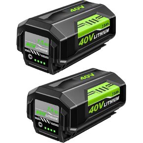 2Pack 7.5Ah Battery Replacement for Ryobi 40V Battery OP40602 OP40601 | Compatible with Ryobi 40 Volt Battery Lithium OP40401 OP40404 OP40602 OP40605 OP4026 Cordless Power Tools in Kuwait