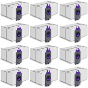 (12-Pack) Vacuum Dust Bags Replacement for Narwal Flow Robot Vacuum | Multi-layer fabric ensures leak-proof storage; auto-sealing collar locks fine dust; large capacity reduces empty frequency. in Kuwait
