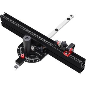 GOINGMAKE Table Saw Miter Gauge with Micro Adjust Flip Stop and 13 Precision Angle Position Stops, Miter Gauge for Table Saw with 18 Inch Fence for Crosscut and Miters, Fits 3/8" x 3/4" Slot in Saudi Arabia