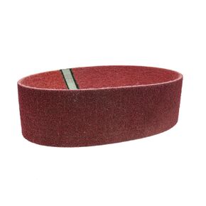 Maverick Abrasives 4" X 36" Non-Woven Surface Conditioning Sanding Belt – [Medium/Maroon] Grade for Knife Making, Sanding, Deburring, Polishing, Blending & Finishing Applications in Kuwait
