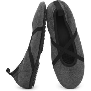 Velvet Ballet Flats for Women, Round Toe Mary Jane Style Flats with Crisscross Straps, Coolmax Midsole, Anti-Slip Sole, Dressy Work Shoes in Kuwait