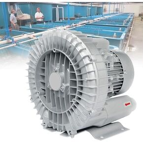 Regenerative Blower High-Pressure Vortex Ring Phase for Sewage Aeration Aquarium Blower Industrial Vacuum Pump,High-Pressure Vortex Ring Blower for Fish Ponds & Aquariums - 120W/220V Regene in Kuwait
