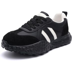 Platform Fashion Sneakers for Women Suede Patchwork Casual Lace Up Tennis Shoes Comfortable Non-Slip Women Walking Shoes in Saudi Arabia