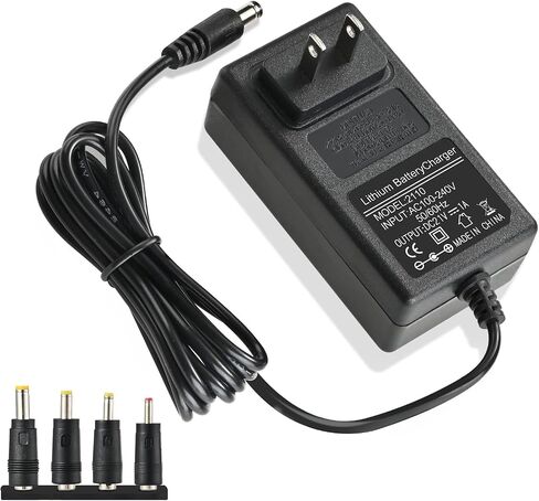 21V Charger for Mini Chainsaw, Drill, Wrench, Screwdriver, Trimmer, 1A 2.0Ah Lithium Battery Power Adapter Cord Compatible with 20V/21V Cordless Tools in Kuwait