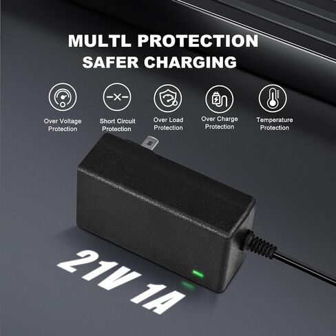 21V Charger for Mini Chainsaw, Drill, Wrench, Screwdriver, Trimmer, 1A 2.0Ah Lithium Battery Power Adapter Cord Compatible with 20V/21V Cordless Tools in Kuwait
