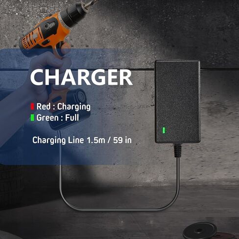 21V Charger for Mini Chainsaw, Drill, Wrench, Screwdriver, Trimmer, 1A 2.0Ah Lithium Battery Power Adapter Cord Compatible with 20V/21V Cordless Tools in Kuwait