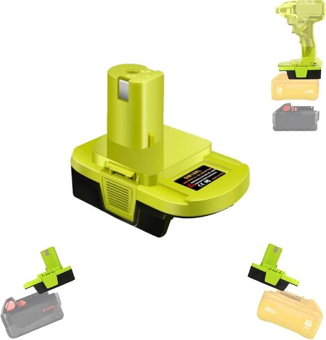 for DeWalt and for Milwaukee Battery Adapter, Compatible with M18 and for DeWat 20V 60V Lthium Battery (Work for Ryobi 18V Power Tools) in Kuwait