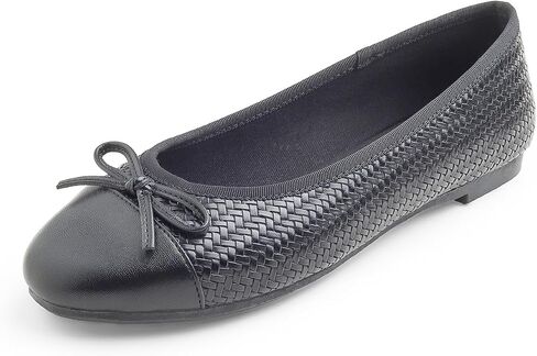 FEVERSOLE Women's Bow Tie Fashion Dress Slip On Shoes Cap Toe Ballet Flat in Kuwait