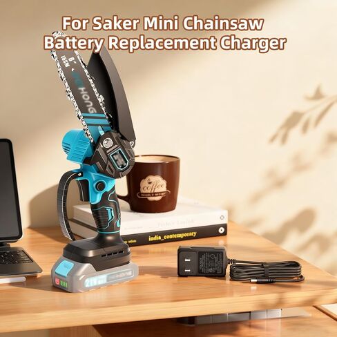 21V 1A Mini Chainsaw Lithium Battery Charger, Compatible with Aker/Saker/Seyvum/O-Conn Mini Chainsaw,Power Tools Lithium Battery Charger.US Plug. in Kuwait
