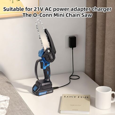 21V 1A Mini Chainsaw Lithium Battery Charger, Compatible with Aker/Saker/Seyvum/O-Conn Mini Chainsaw,Power Tools Lithium Battery Charger.US Plug. in Kuwait