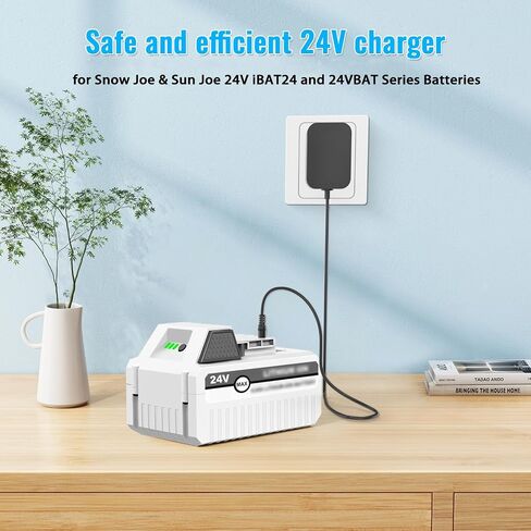 24V Lithium Battery Charger for Sun Joe and Snow Joe iBAT24 & 24VBAT | 24VCHRG-QC iON+ Charger, fit for Sun Joe and Snow Joe Battery Model: iBAT24-LT, iBAT24-XR, 24VBAT-LTE, 24VBAT-XR. in Kuwait
