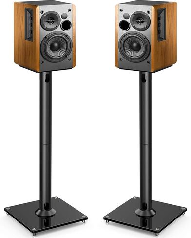 PERLESMITH Universal Floor Speaker Stands 28 Inch for Surround Sound, Klipsch, Sony, Edifier, Yamaha, Polk & Other Bookshelf Speakers Weight up to 22lbs - 1 Pair in Saudi Arabia