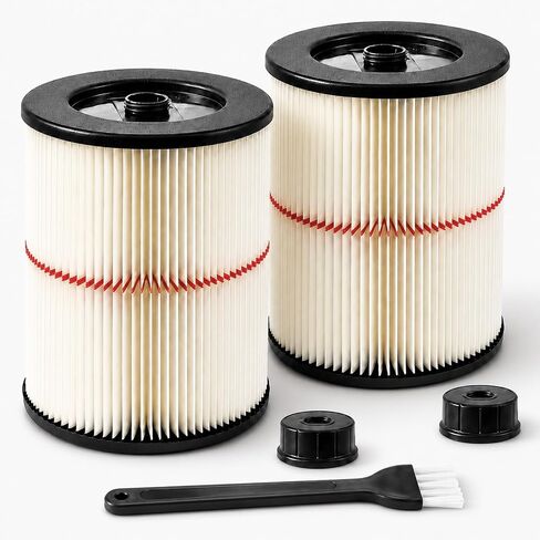 Replacement Filter for Craftsman Shop Vac 17816, Wet Dry Vac, 2 Pack | Compatible with 17816, 9-17816. Fits most 5 Gallon+ wet dry vacuums since 1988. Washable, reusable, and durable in Kuwait