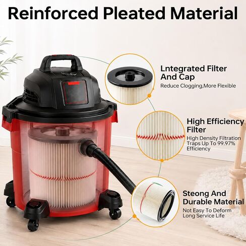 Replacement Filter for Craftsman Shop Vac 17816, Wet Dry Vac, 2 Pack | Compatible with 17816, 9-17816. Fits most 5 Gallon+ wet dry vacuums since 1988. Washable, reusable, and durable in Kuwait